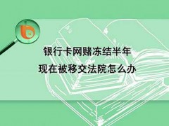 因网赌造成银行卡冻结怎样办